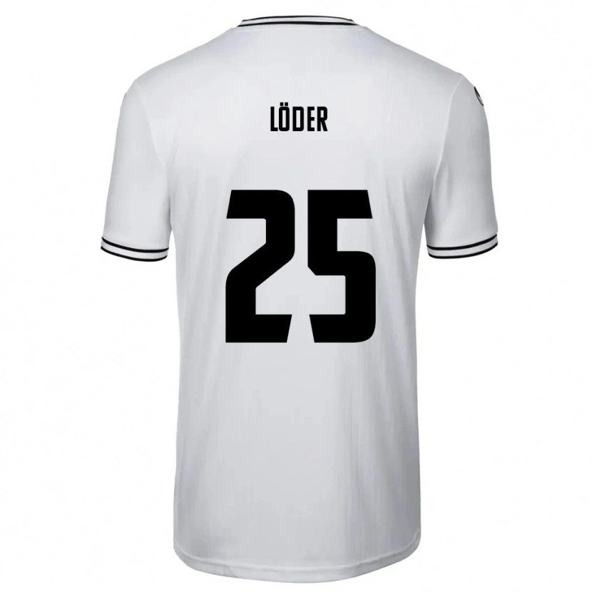Danxen Kinderen Elias Löder #25 Wit Zwart Thuisshirt Thuistenue 2025/26 T-Shirt