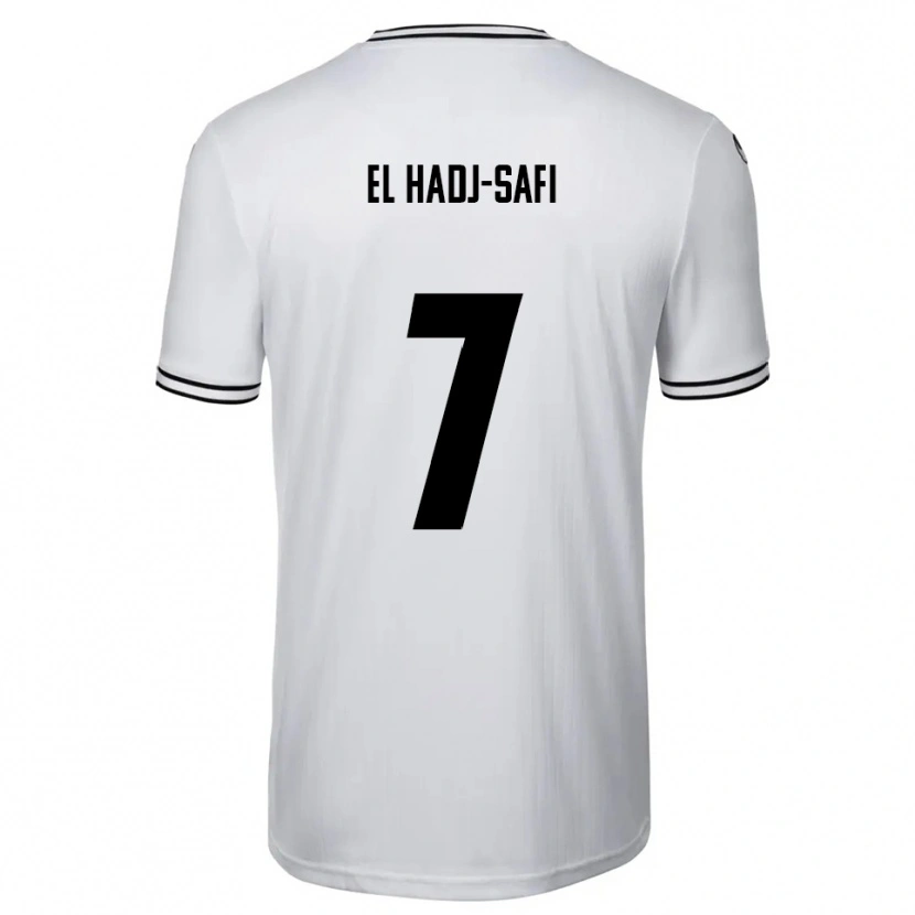 Danxen Kinderen Iljas El Hadj-Safi #7 Wit Zwart Thuisshirt Thuistenue 2025/26 T-Shirt