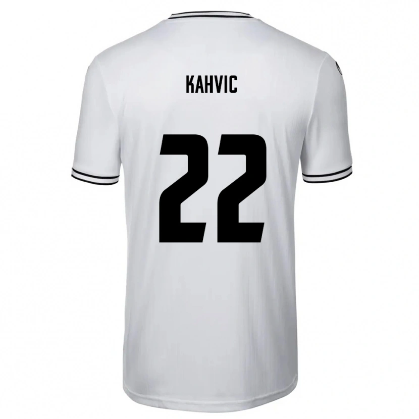 Danxen Kinderen Aleksandar Kahvic #22 Wit Zwart Thuisshirt Thuistenue 2025/26 T-Shirt