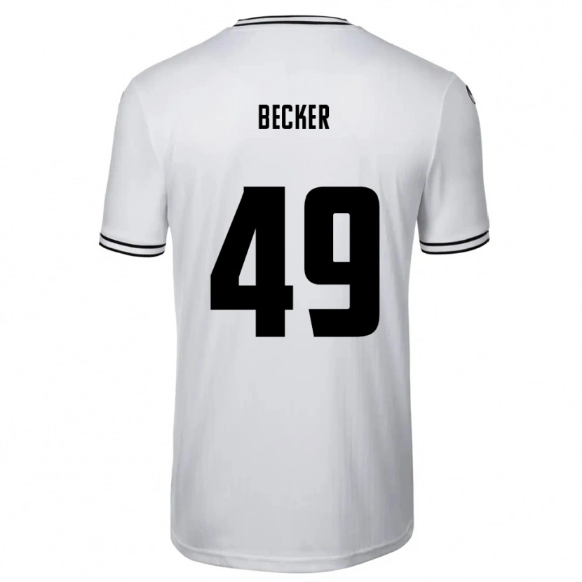 Danxen Kinderen André Becker #49 Wit Zwart Thuisshirt Thuistenue 2025/26 T-Shirt