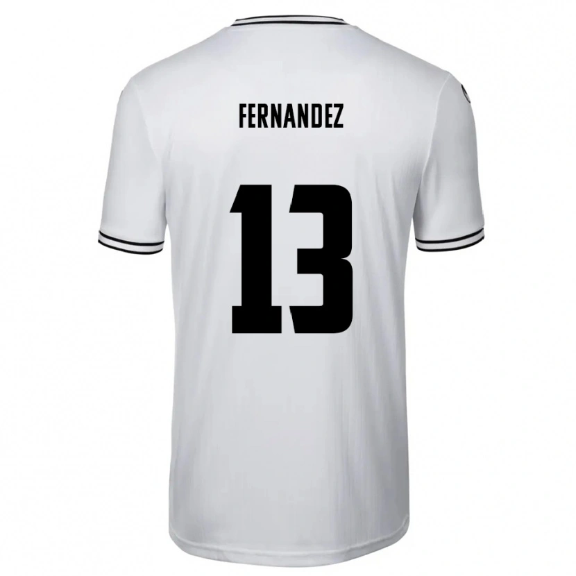 Danxen Kinderen Luis Fernandez #13 Wit Zwart Thuisshirt Thuistenue 2025/26 T-Shirt