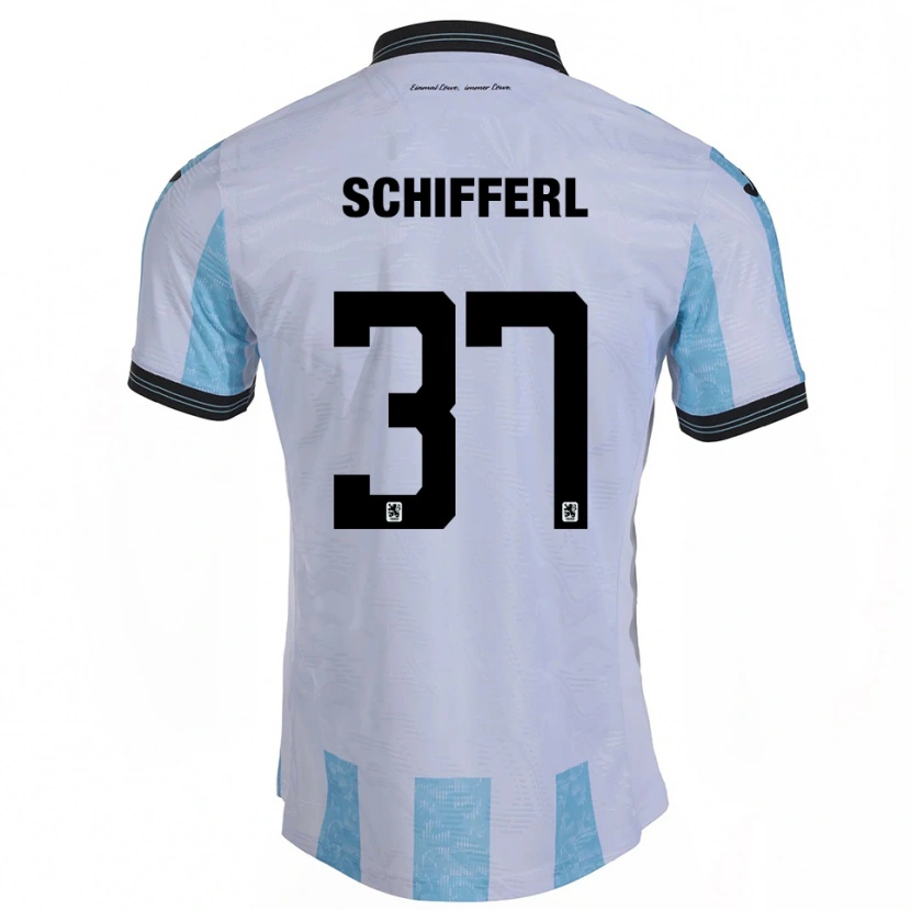 Danxen Kinderen Raphael Schifferl #37 Wit Hemelsblauw Thuisshirt Thuistenue 2025/26 T-Shirt