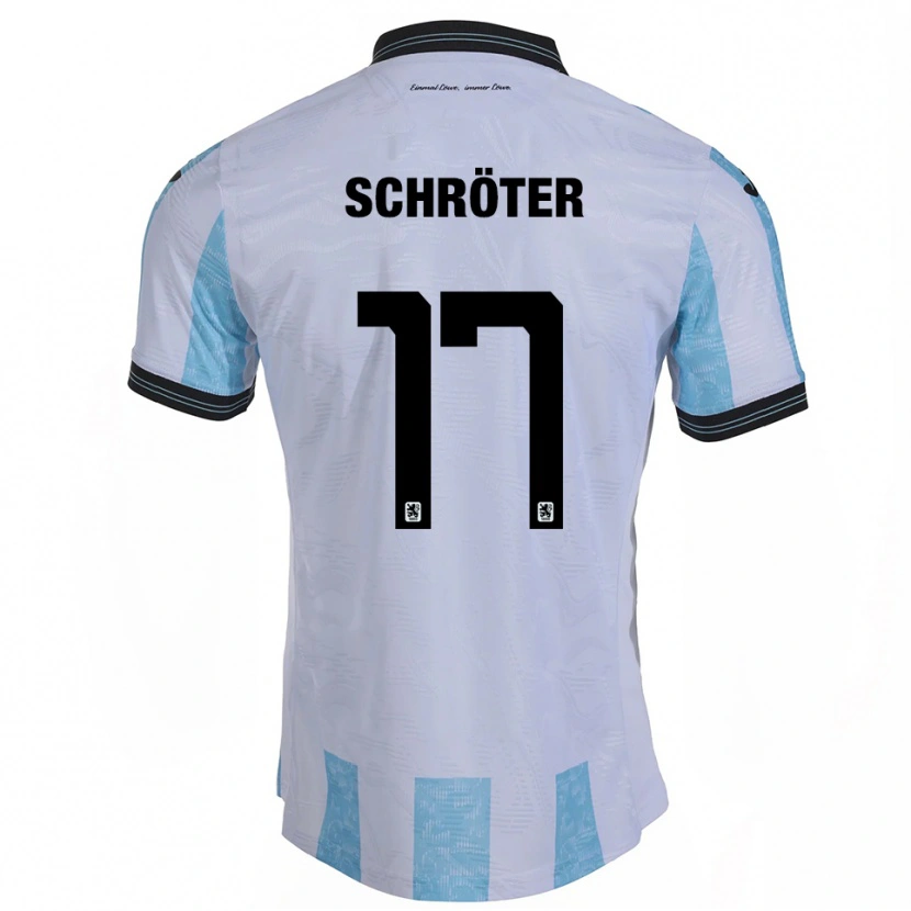Danxen Kinderen Morris Schröter #17 Wit Hemelsblauw Thuisshirt Thuistenue 2025/26 T-Shirt