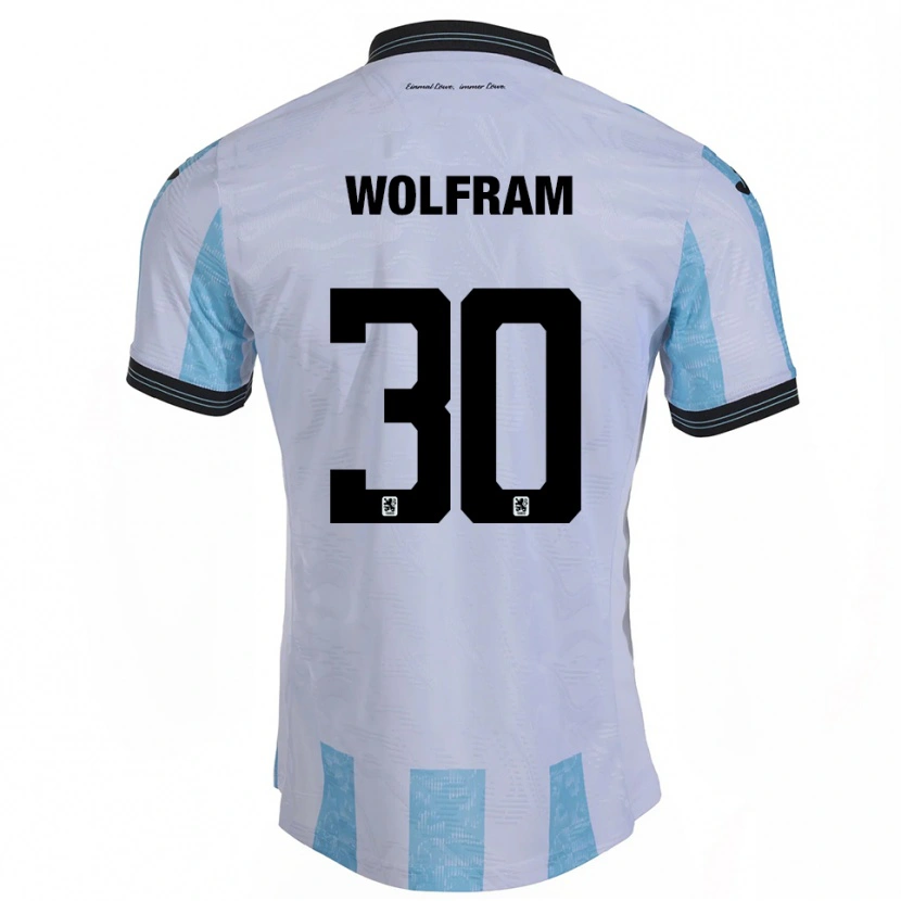 Danxen Kinderen Maximilian Wolfram #30 Wit Hemelsblauw Thuisshirt Thuistenue 2025/26 T-Shirt