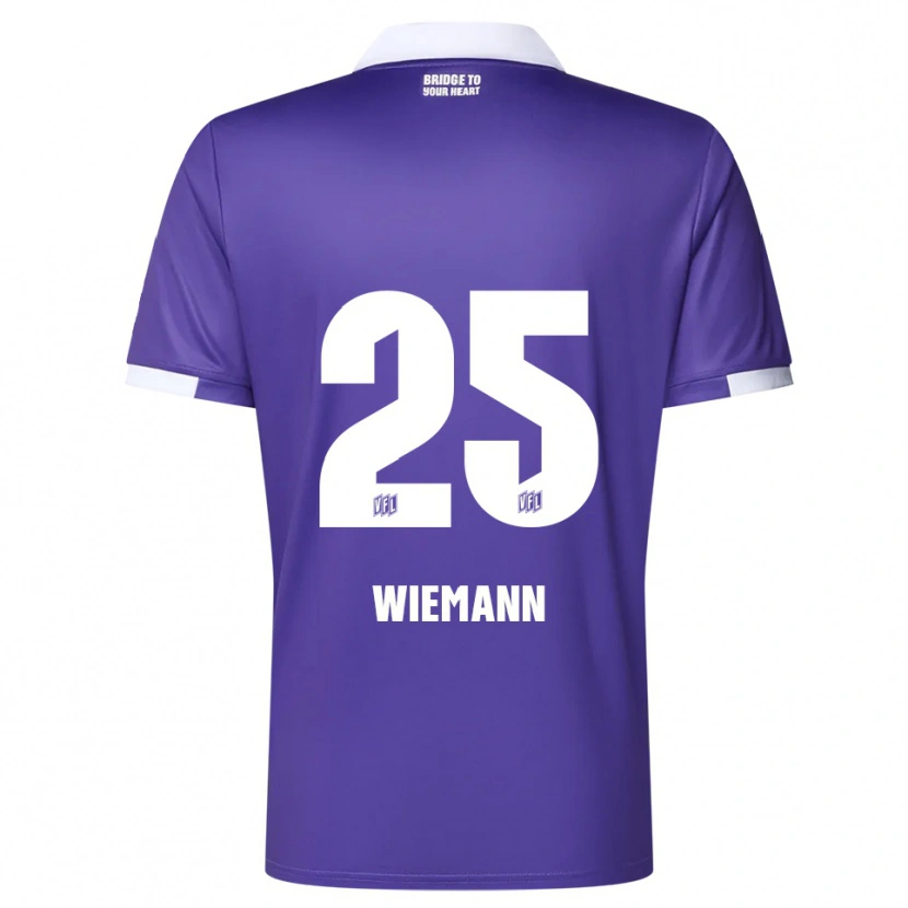 Danxen Kinderen Niklas Wiemann #25 Paars Wit Thuisshirt Thuistenue 2025/26 T-Shirt