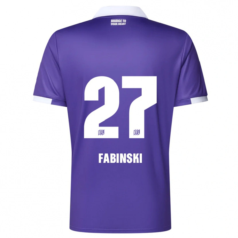 Danxen Kinderen Robin Fabinski #27 Paars Wit Thuisshirt Thuistenue 2025/26 T-Shirt