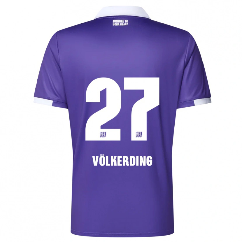 Danxen Kinderen Jakob Völkerding #27 Paars Wit Thuisshirt Thuistenue 2025/26 T-Shirt