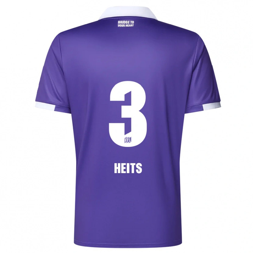 Danxen Kinderen Lasse Heits #3 Paars Wit Thuisshirt Thuistenue 2025/26 T-Shirt