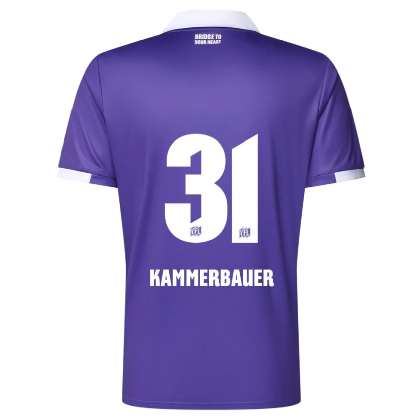 Danxen Kinderen Patrick Kammerbauer #31 Paars Wit Thuisshirt Thuistenue 2025/26 T-Shirt