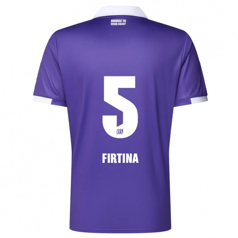 Danxen Kinderen Taha Firtina #5 Paars Wit Thuisshirt Thuistenue 2025/26 T-Shirt