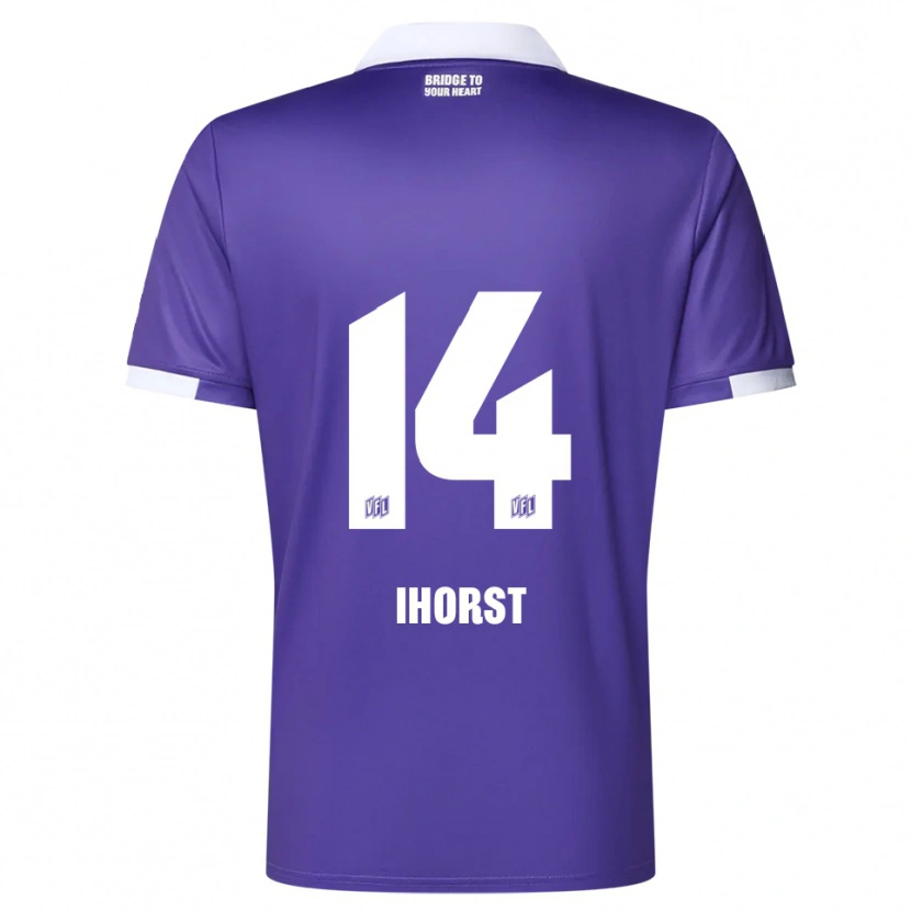 Danxen Kinderen Luc Ihorst #14 Paars Wit Thuisshirt Thuistenue 2025/26 T-Shirt