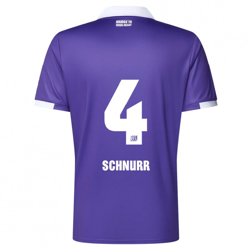 Danxen Kinderen Maxim Schnurr #4 Paars Wit Thuisshirt Thuistenue 2025/26 T-Shirt