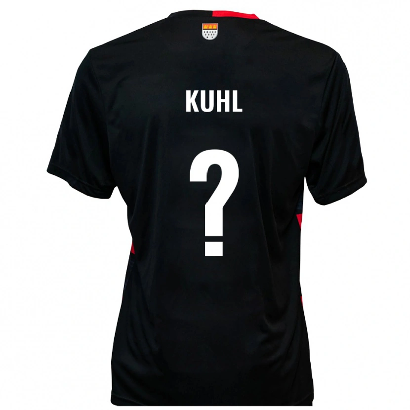 Danxen Kinderen Jasmin Kuhl #0 Zwart Rood Thuisshirt Thuistenue 2025/26 T-Shirt