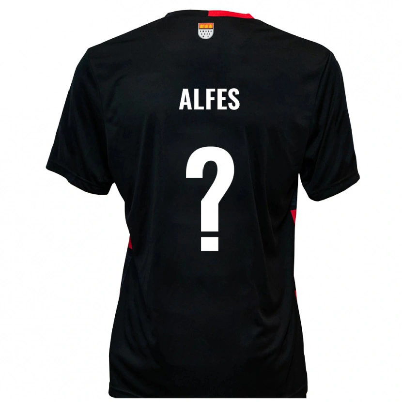 Danxen Kinderen Claire Alfes #0 Zwart Rood Thuisshirt Thuistenue 2025/26 T-Shirt