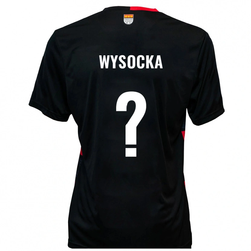 Danxen Kinderen Amanda Wysocka #0 Zwart Rood Thuisshirt Thuistenue 2025/26 T-Shirt