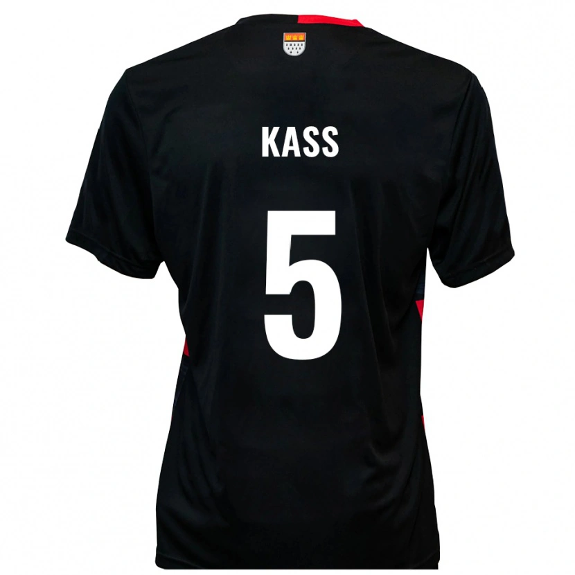 Danxen Kinderen Martin Kass #5 Zwart Rood Thuisshirt Thuistenue 2025/26 T-Shirt