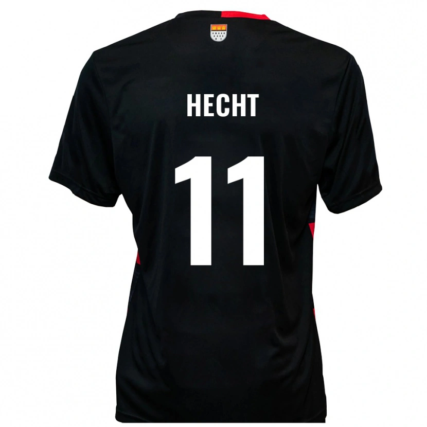 Danxen Kinderen Leon Hecht #11 Zwart Rood Thuisshirt Thuistenue 2025/26 T-Shirt