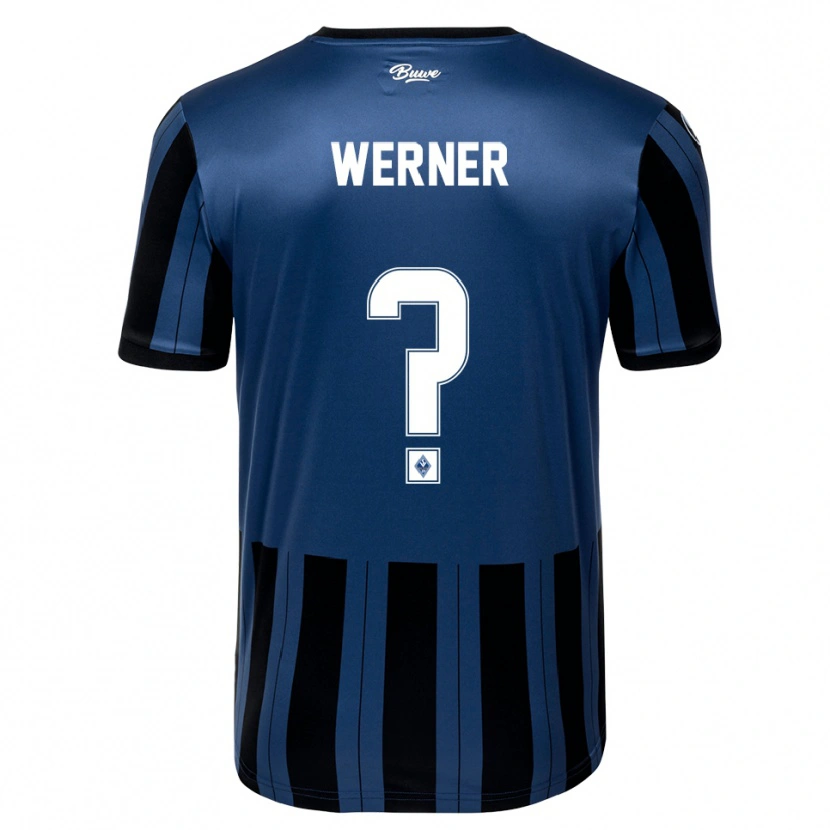 Danxen Kinderen Philipp Werner #0 Blauw Grijs Zwart Thuisshirt Thuistenue 2025/26 T-Shirt
