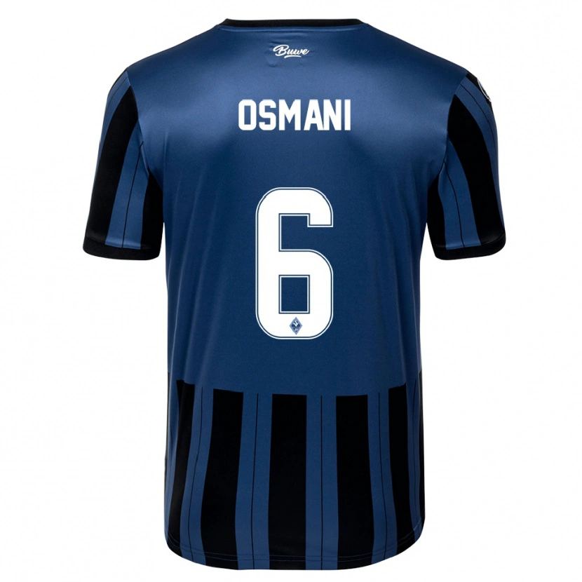 Danxen Kinderen Samir Osmani #6 Blauw Grijs Zwart Thuisshirt Thuistenue 2025/26 T-Shirt