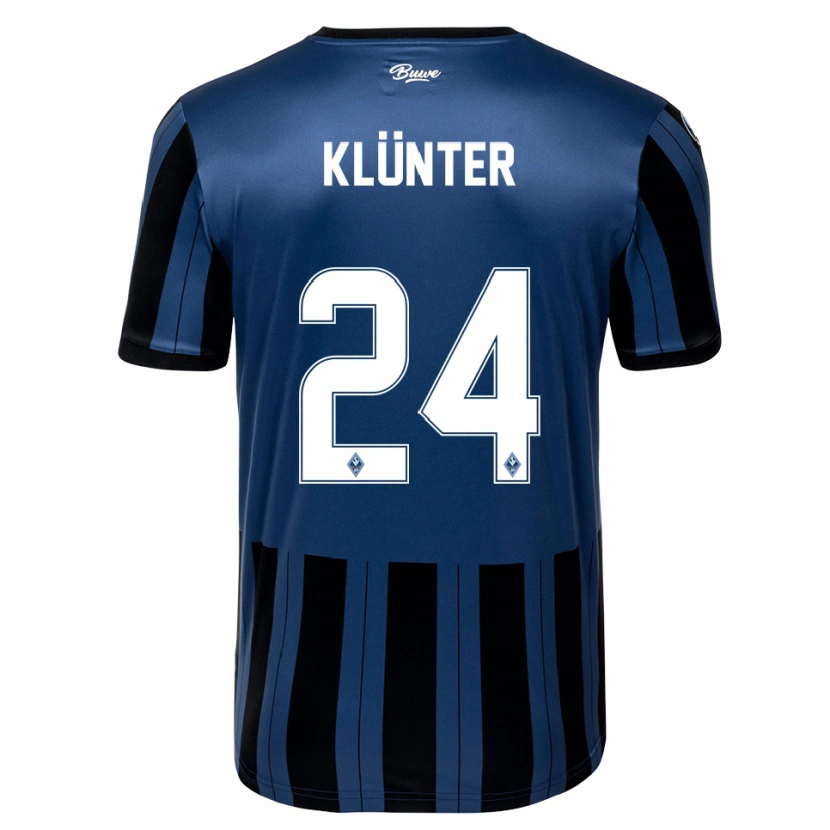 Danxen Kinderen Lukas Klünter #24 Blauw Grijs Zwart Thuisshirt Thuistenue 2025/26 T-Shirt
