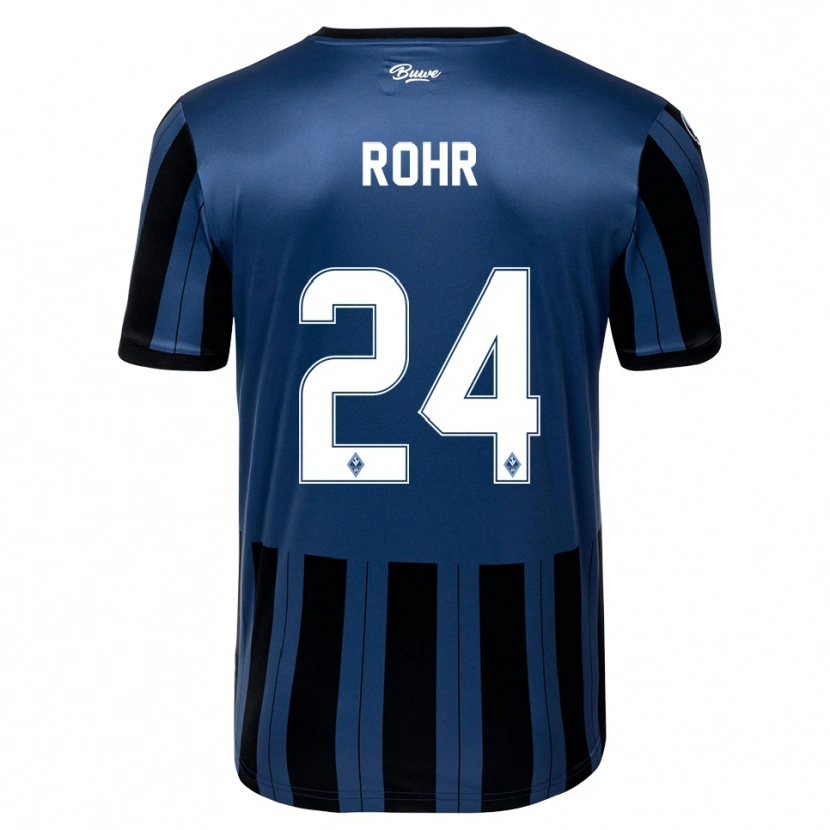 Danxen Kinderen Elijah Rohr #24 Blauw Grijs Zwart Thuisshirt Thuistenue 2025/26 T-Shirt
