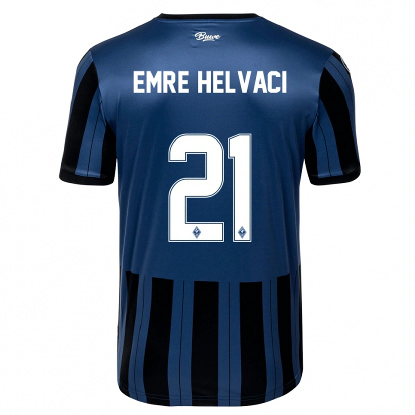 Danxen Kinderen Faruk Emre Helvaci #21 Blauw Grijs Zwart Thuisshirt Thuistenue 2025/26 T-Shirt