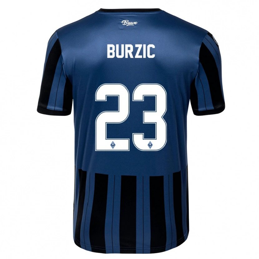 Danxen Kinderen Dino Burzic #23 Blauw Grijs Zwart Thuisshirt Thuistenue 2025/26 T-Shirt