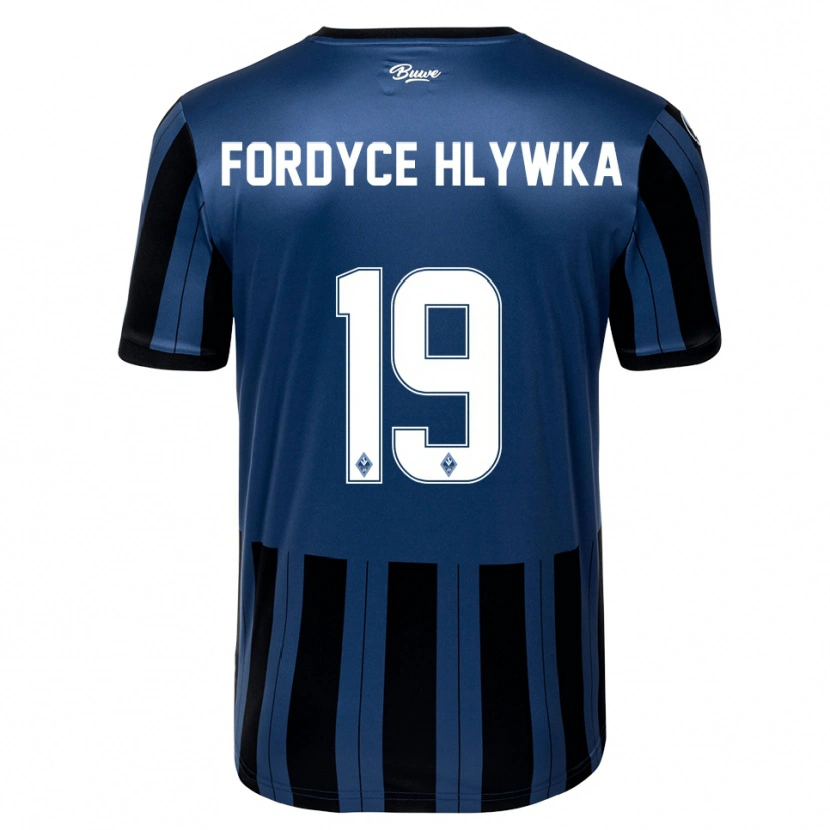Danxen Kinderen Roen Fordyce Hlywka #19 Blauw Grijs Zwart Thuisshirt Thuistenue 2025/26 T-Shirt