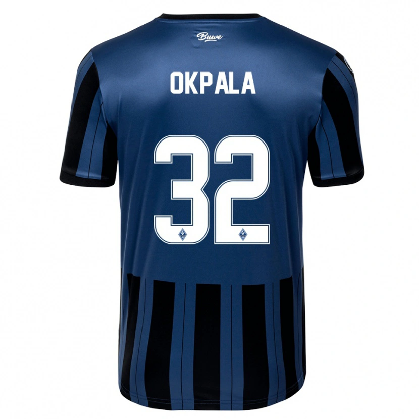 Danxen Kinderen Kennedy Okpala #32 Blauw Grijs Zwart Thuisshirt Thuistenue 2025/26 T-Shirt