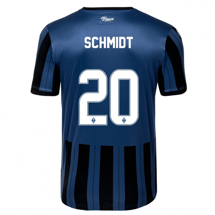 Danxen Kinderen Leon Schmidt #20 Blauw Grijs Zwart Thuisshirt Thuistenue 2025/26 T-Shirt