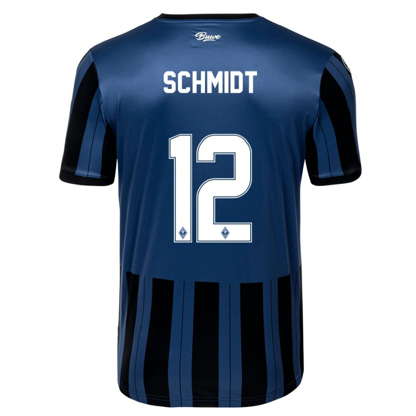 Danxen Kinderen Niclas Schmidt #12 Blauw Grijs Zwart Thuisshirt Thuistenue 2025/26 T-Shirt