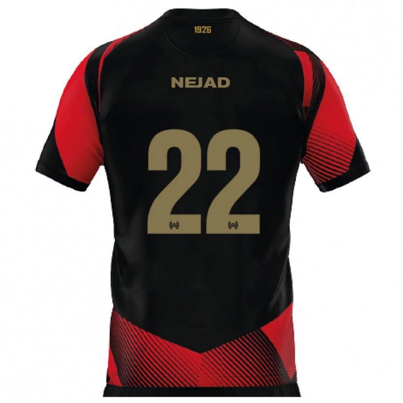 Danxen Kinderen Milad Nejad #22 Zwart Rood Thuisshirt Thuistenue 2025/26 T-Shirt