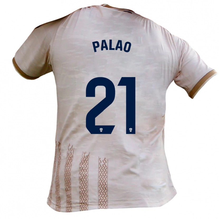 Danxen Kinderen Rafa Palao #21 Gebroken Wit Bruin Uitshirt Uittenue 2025/26 T-Shirt