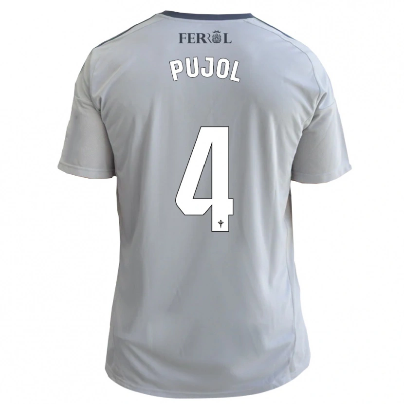 Danxen Kinderen Edgar Pujol #4 Grijs Zilver Uitshirt Uittenue 2025/26 T-Shirt
