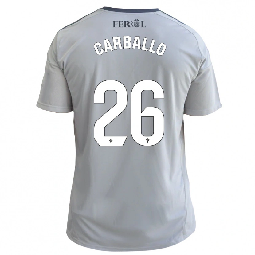 Danxen Kinderen David Carballo #26 Grijs Zilver Uitshirt Uittenue 2025/26 T-Shirt
