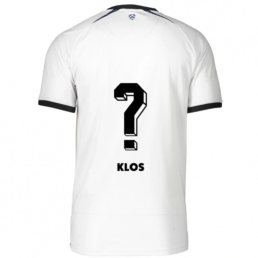 Danxen Kinderen Aaron Klos #0 Wit Zwart Uitshirt Uittenue 2025/26 T-Shirt
