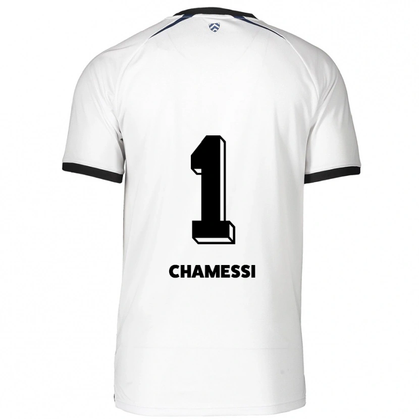 Danxen Kinderen Ian Chamessi #1 Wit Zwart Uitshirt Uittenue 2025/26 T-Shirt