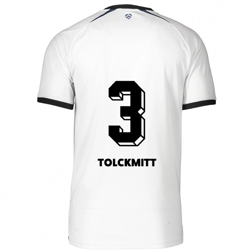 Danxen Kinderen Rike Tolckmitt #3 Wit Zwart Uitshirt Uittenue 2025/26 T-Shirt