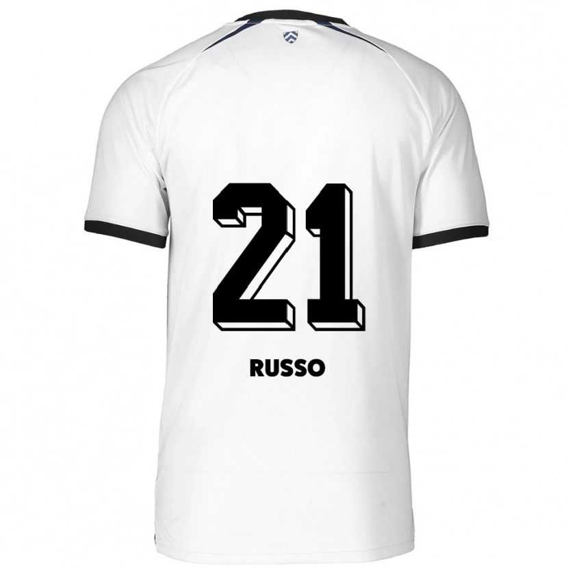 Danxen Kinderen Stefano Russo #21 Wit Zwart Uitshirt Uittenue 2025/26 T-Shirt