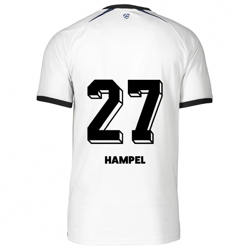 Danxen Kinderen Jocelyn Hampel #27 Wit Zwart Uitshirt Uittenue 2025/26 T-Shirt