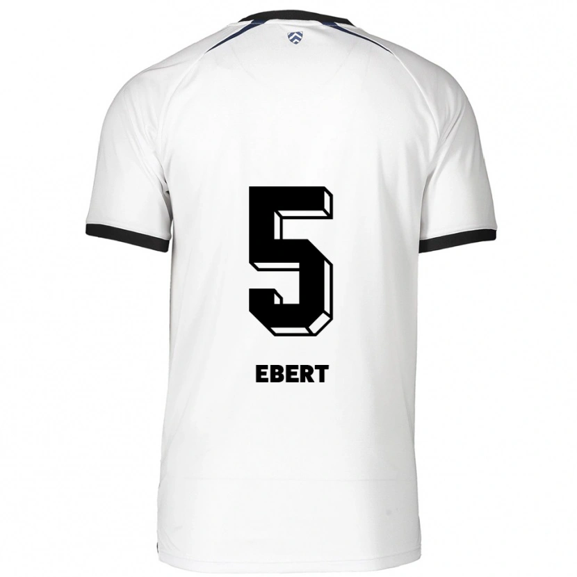 Danxen Kinderen Phine Ebert #5 Wit Zwart Uitshirt Uittenue 2025/26 T-Shirt