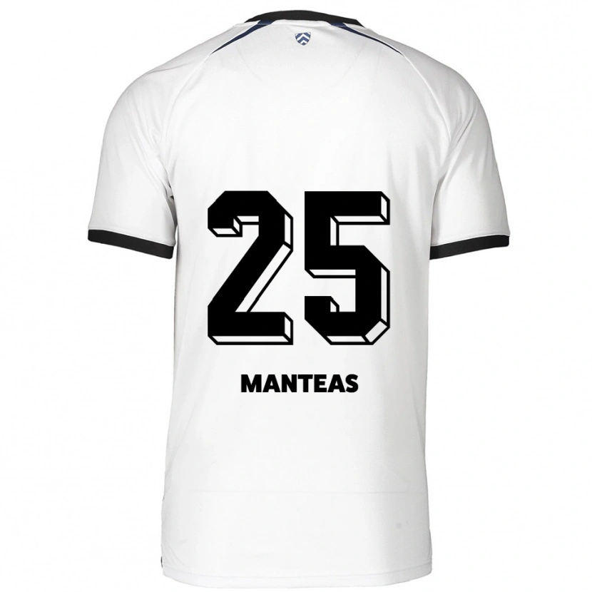 Danxen Kinderen Jacqueline Manteas #25 Wit Zwart Uitshirt Uittenue 2025/26 T-Shirt