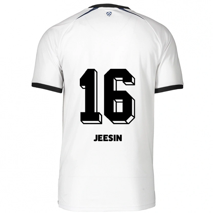 Danxen Kinderen Jenath Jeesin #16 Wit Zwart Uitshirt Uittenue 2025/26 T-Shirt