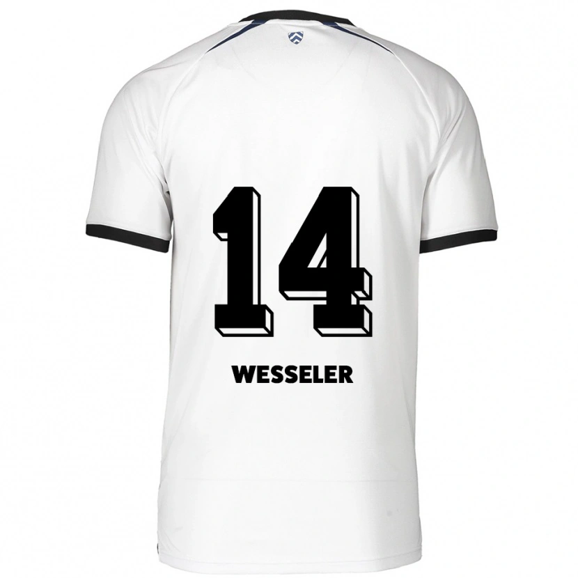 Danxen Kinderen Anna Weßeler #14 Wit Zwart Uitshirt Uittenue 2025/26 T-Shirt