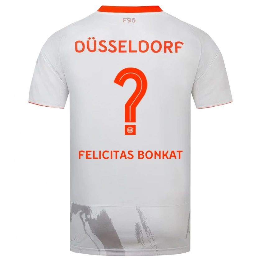 Danxen Kinderen Lucy Felicitas Bonkat #0 Wit Oranje Uitshirt Uittenue 2025/26 T-Shirt