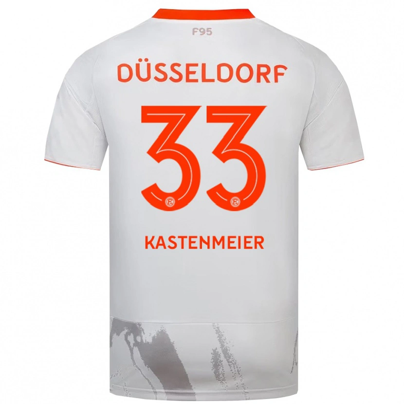 Danxen Kinderen Florian Kastenmeier #33 Wit Oranje Uitshirt Uittenue 2025/26 T-Shirt