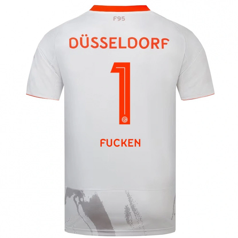 Danxen Kinderen Kilian Fucken #1 Wit Oranje Uitshirt Uittenue 2025/26 T-Shirt