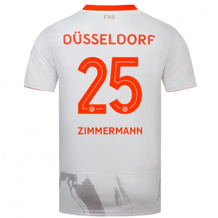 Danxen Kinderen Matthias Zimmermann #25 Wit Oranje Uitshirt Uittenue 2025/26 T-Shirt