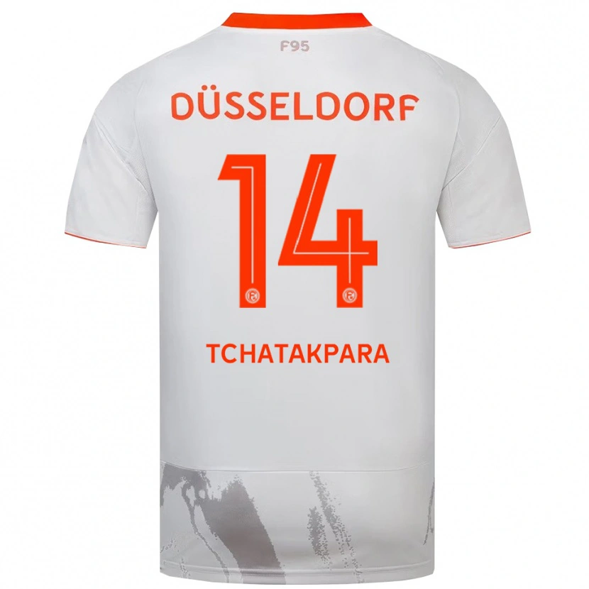 Danxen Kinderen Adnane Tchatakpara #14 Wit Oranje Uitshirt Uittenue 2025/26 T-Shirt