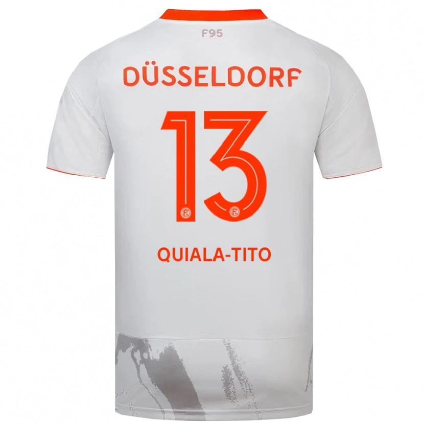Danxen Kinderen Darin Quiala-Tito #13 Wit Oranje Uitshirt Uittenue 2025/26 T-Shirt
